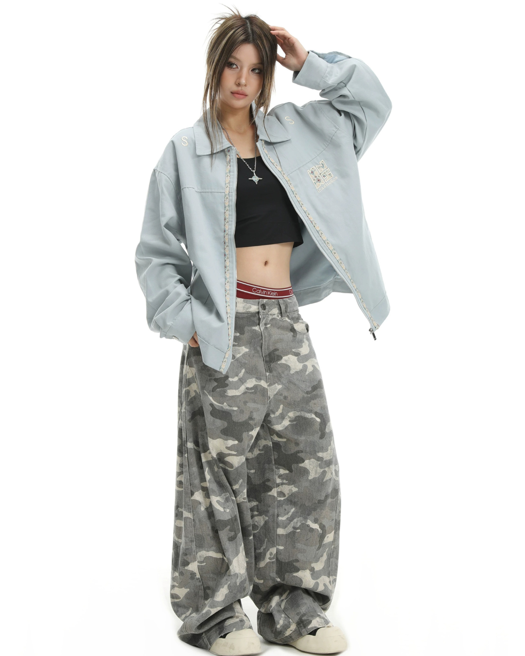 Jacquard Trim Bomber