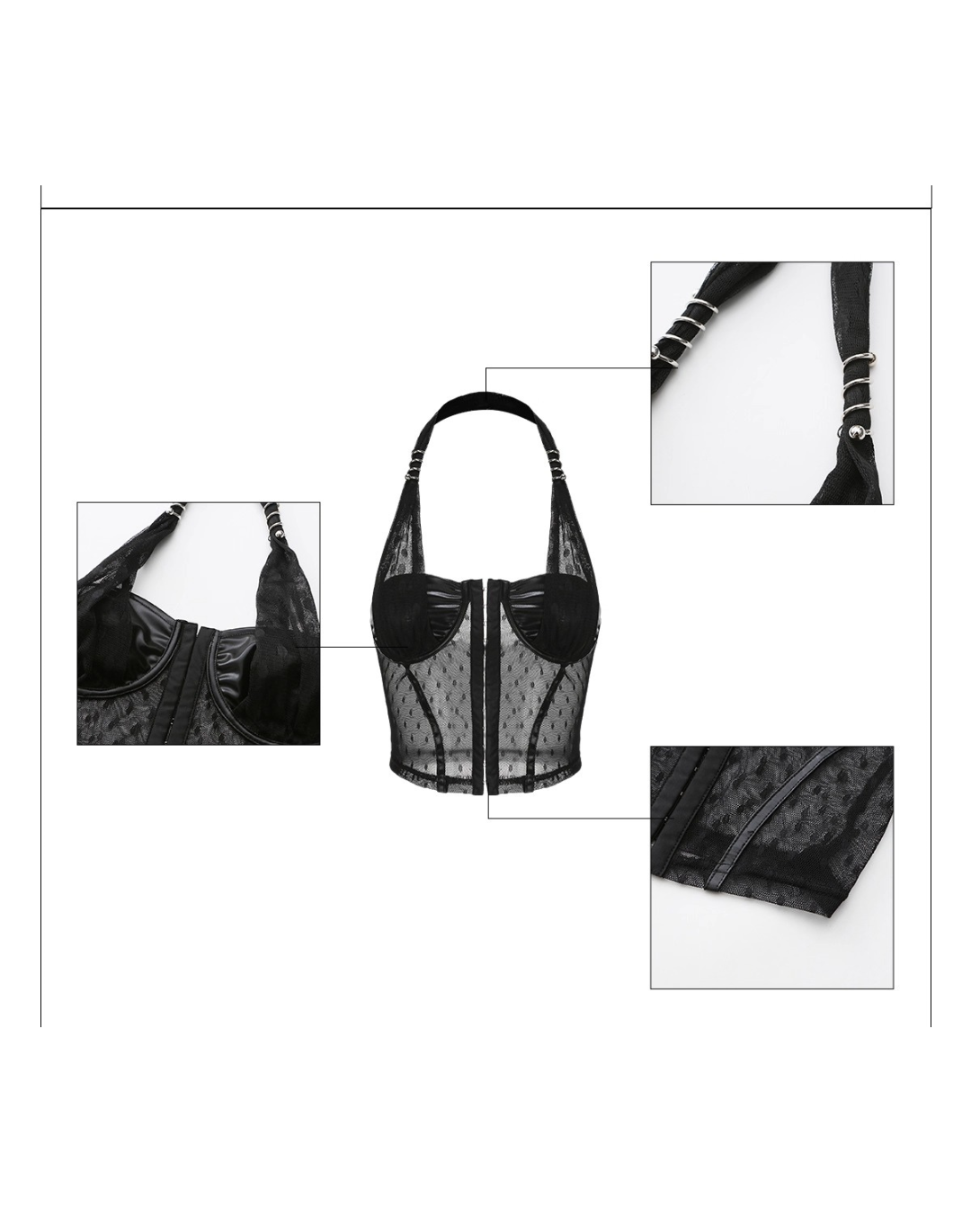 Vegan Leather Lingerie Set Up