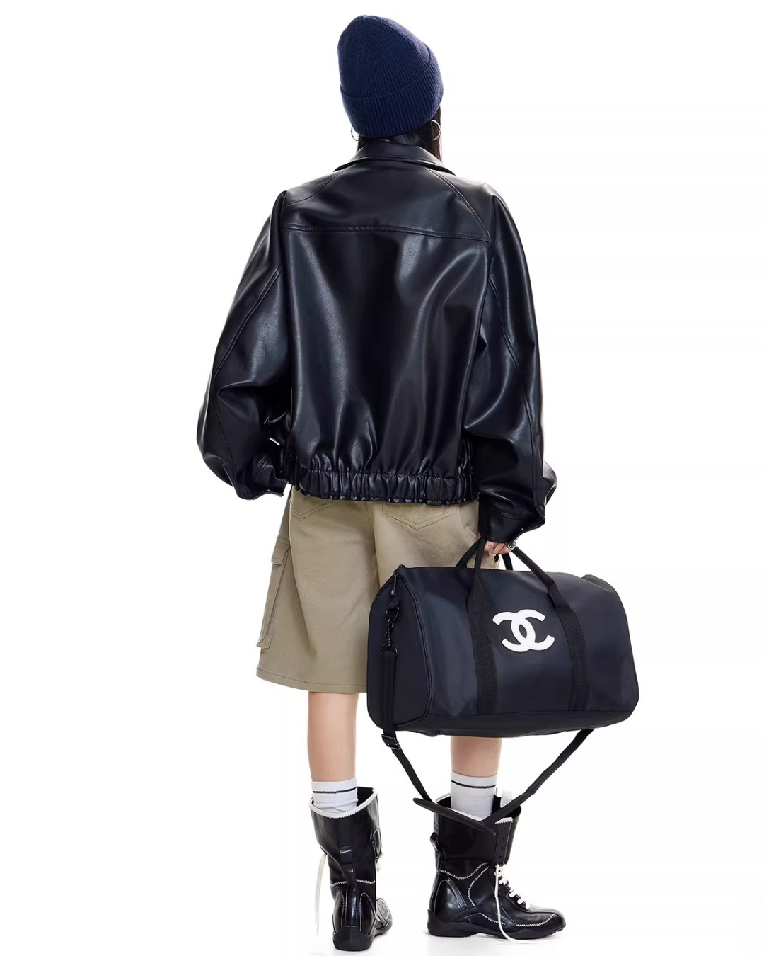Soft Vegan Leather Balloon Jacket