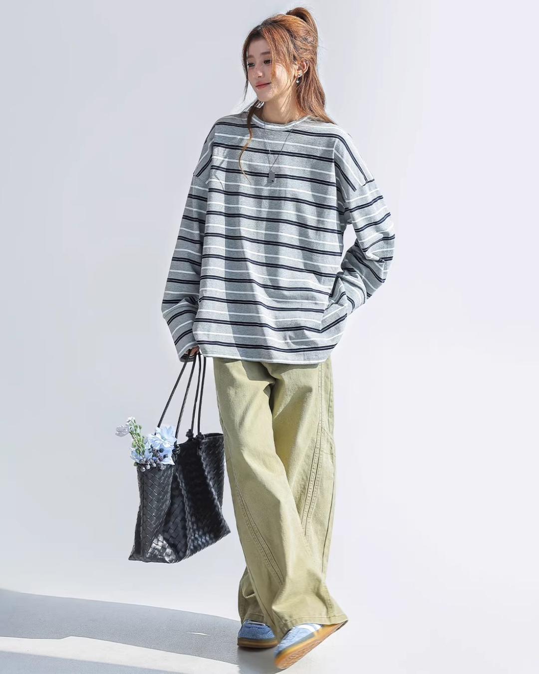 Retro Marine Border Long Sleeve