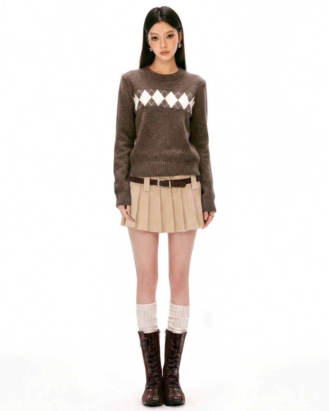 Argyle Band Knit