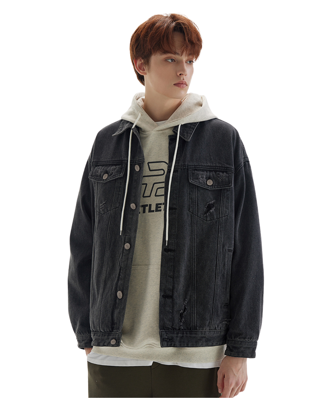 Damaged Loose Denim Jacket