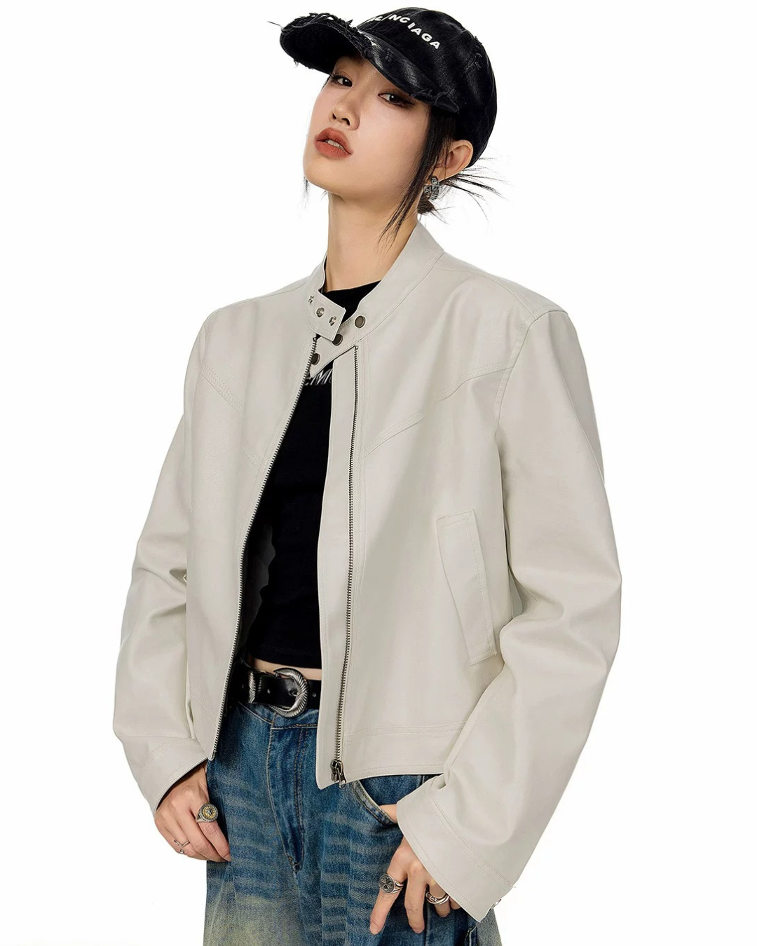 Moto Snap Collar Jacket