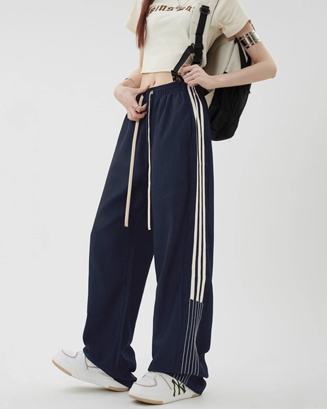Sporty Drawstring Track Pants