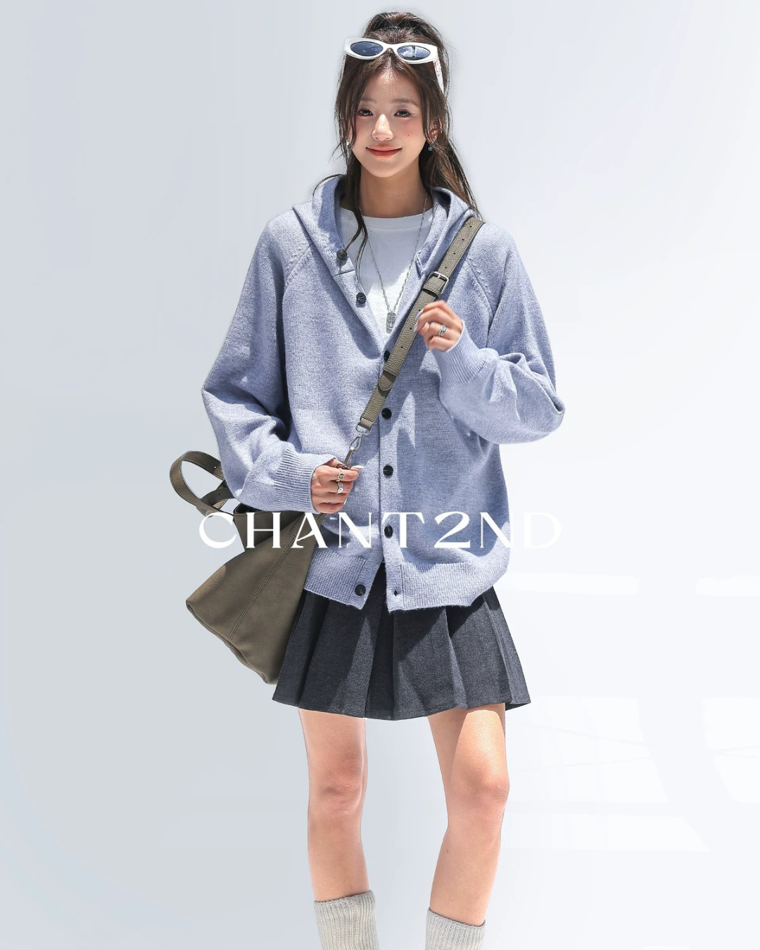 Melange Hooded Cardigan