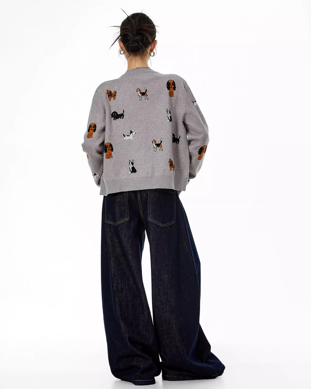 Puppy Graphic Cardigan