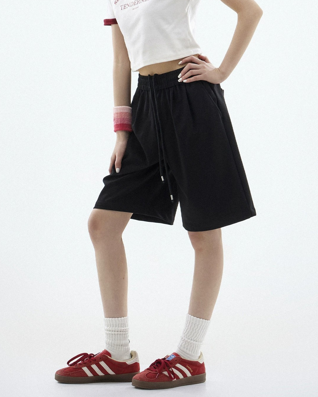 Drawstring Loose Fit Sport Shorts