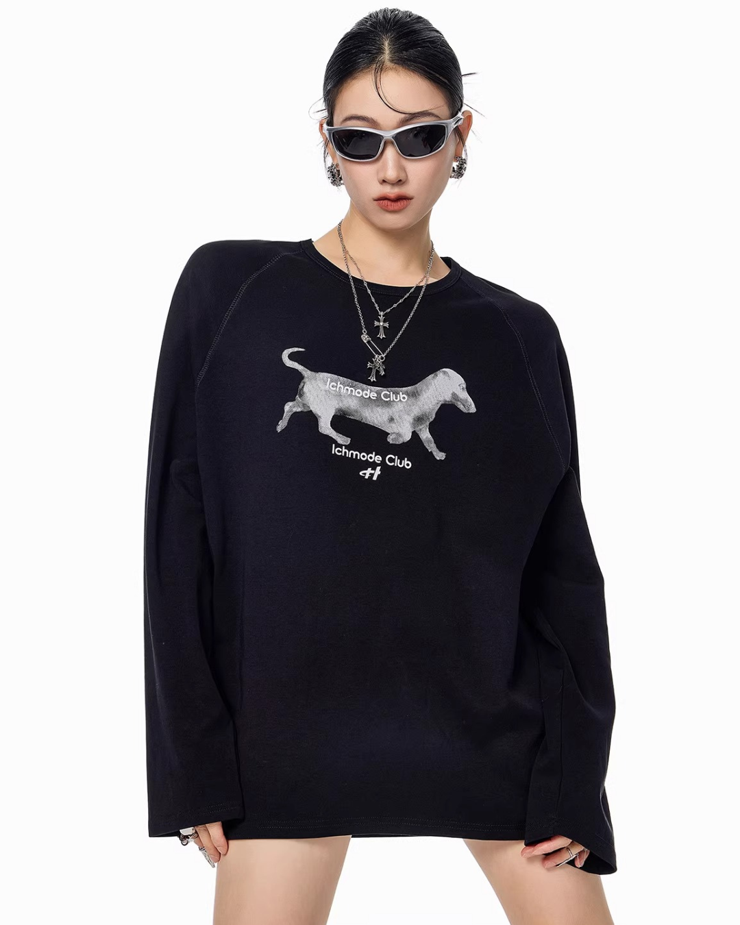 Dog Graphic Long Sleeve Tee