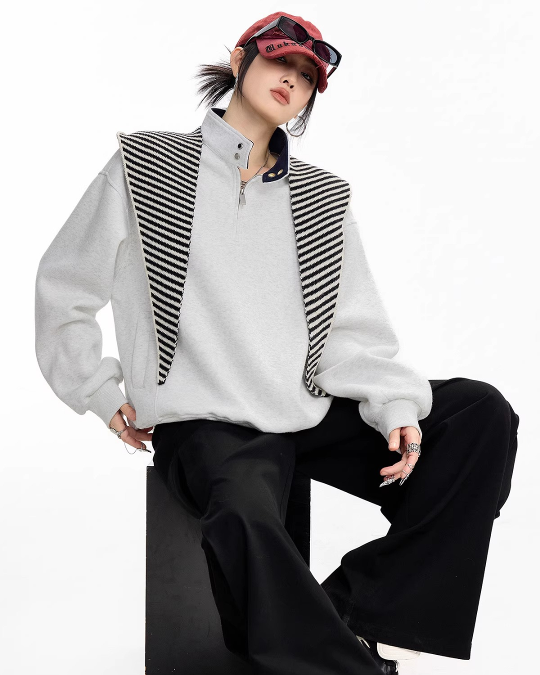 Half Zip Sweat Pullover