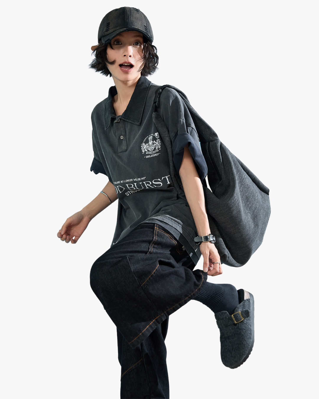 Struggle Graphic Oversized Polo