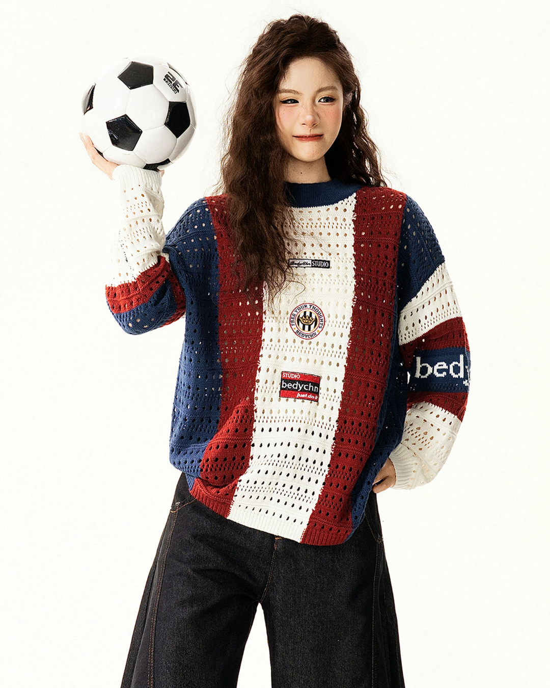 Varsity Crochet Knit