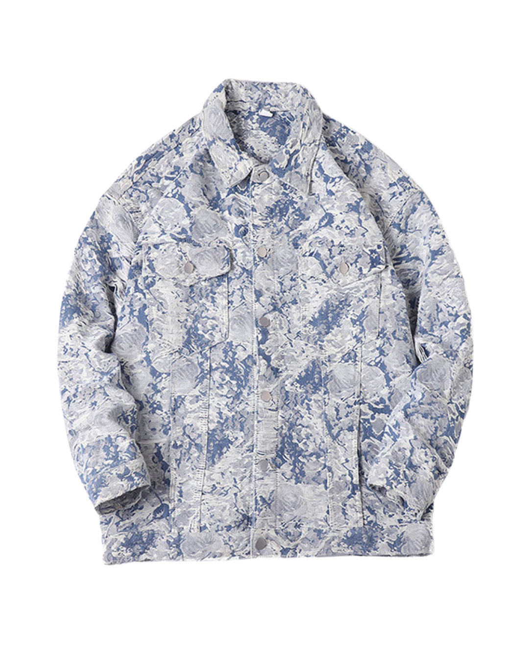 Printed Jacquard Denim Jacket