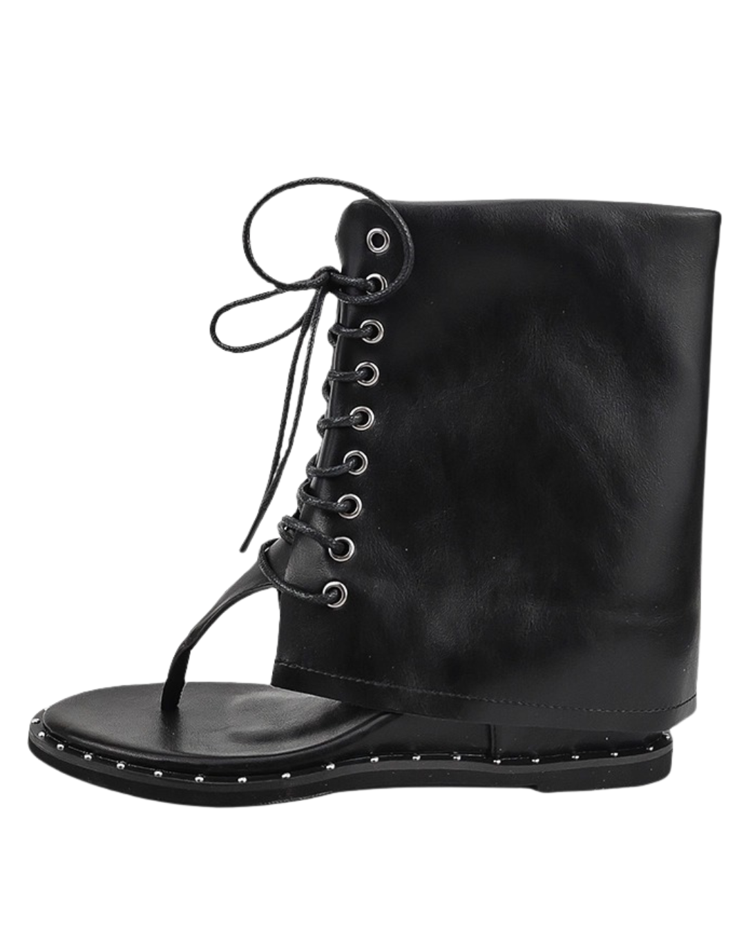 Thong Lace-Up Flip-Flops