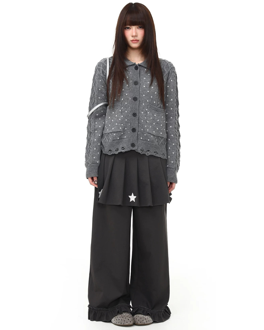 Frayed Cable Cardigan