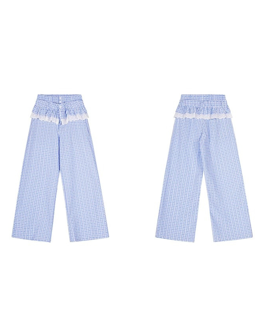 Sweet Check Frill Pants