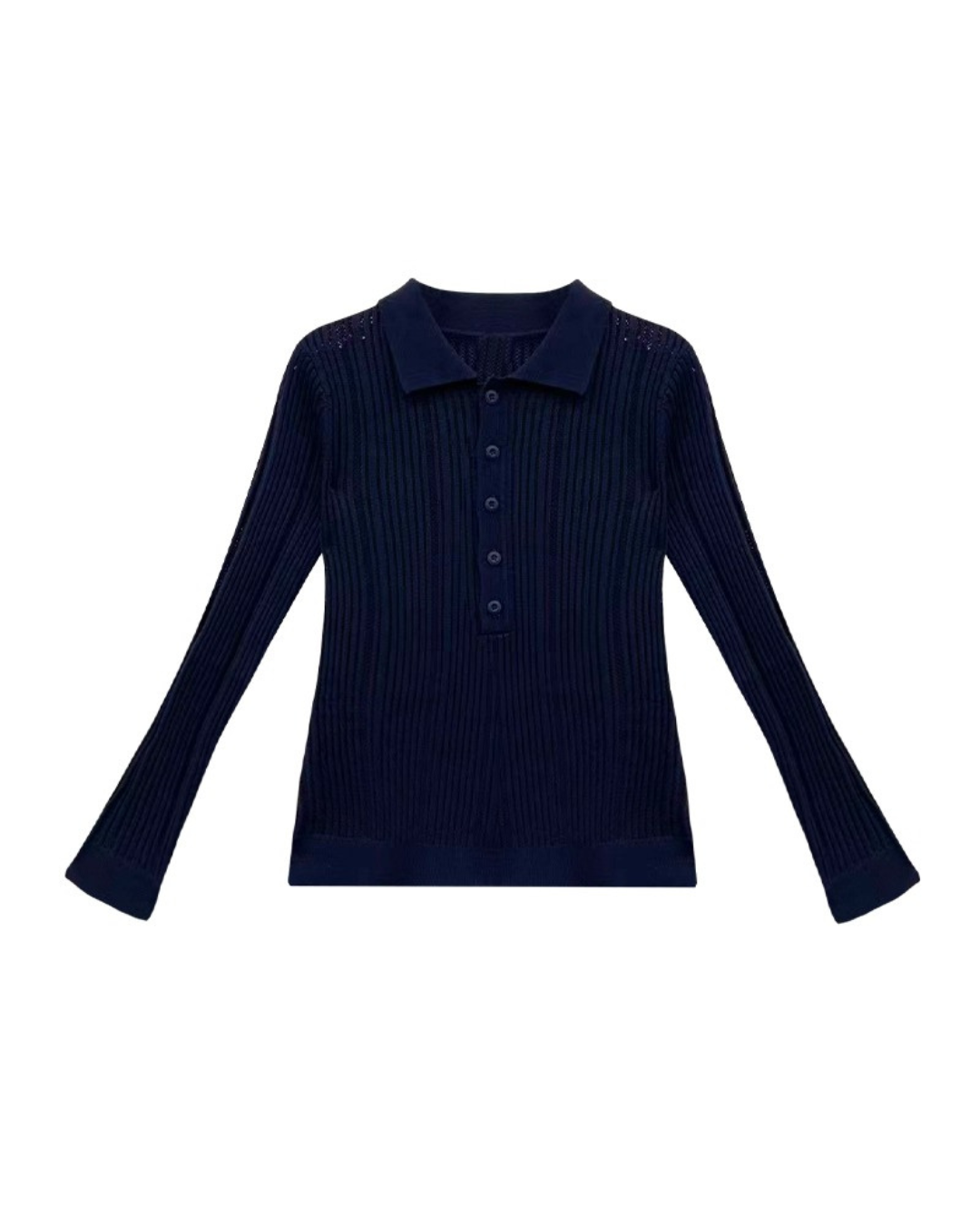 Slim Rib Polo Top