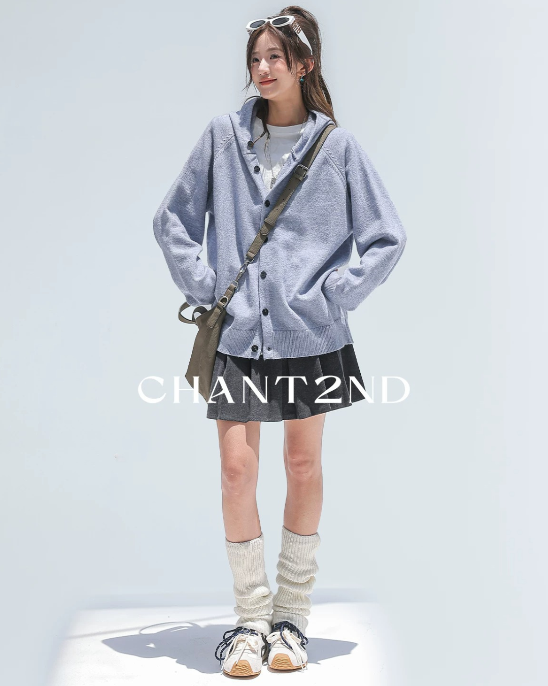 Melange Hooded Cardigan