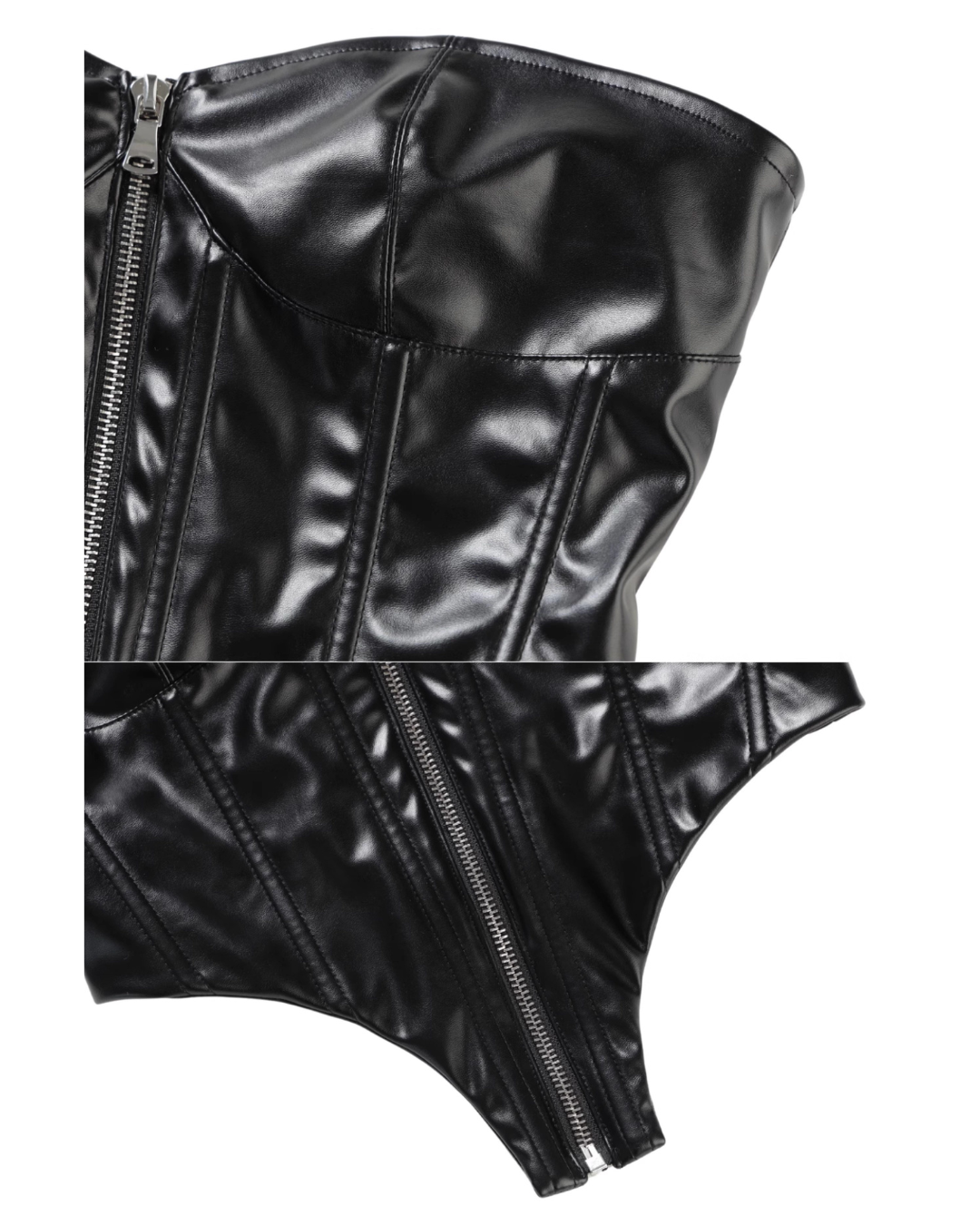 Enamel Leather Tube Top