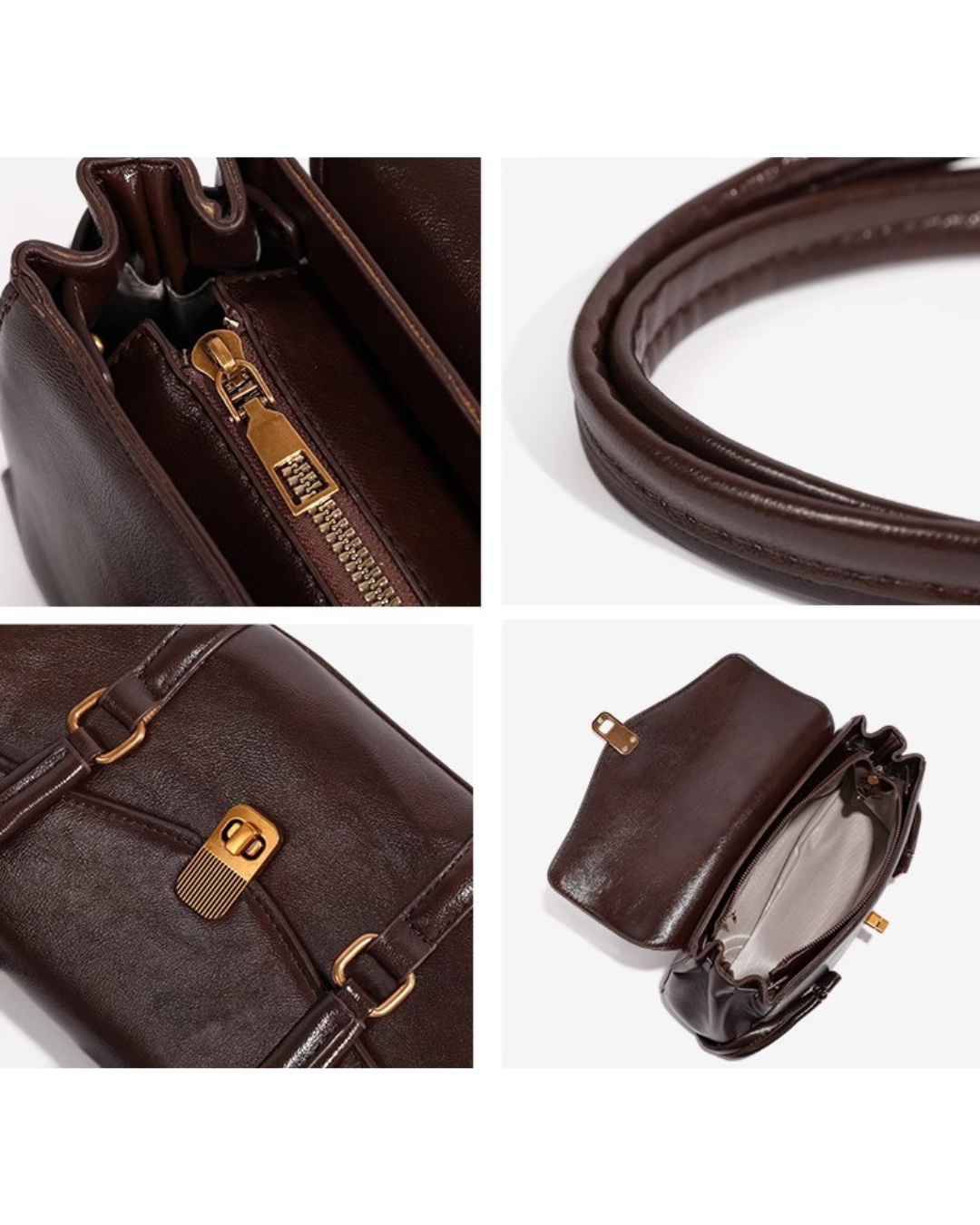 Vintage Style Vegaan Leather Handbag