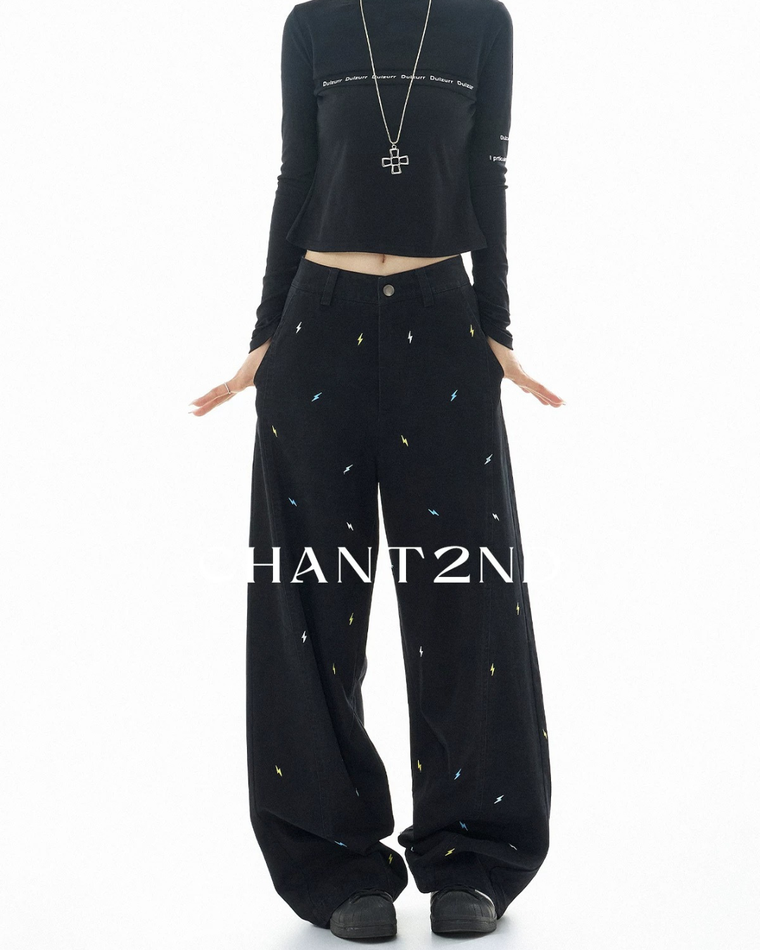 Embroidered Bolt Trousers