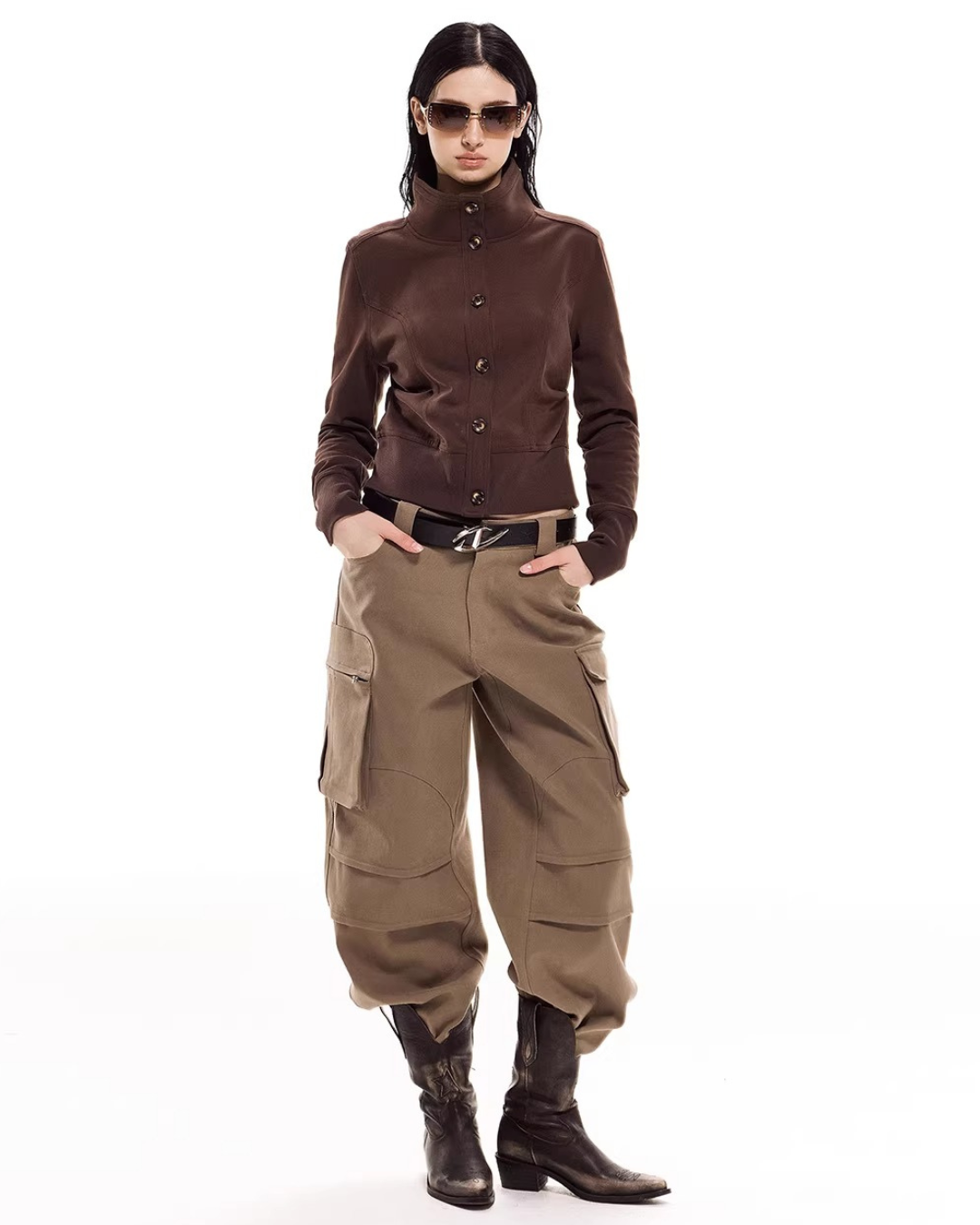 High Neck Slim Fit Button Jacket High Neck Slim Fit Button Jacket