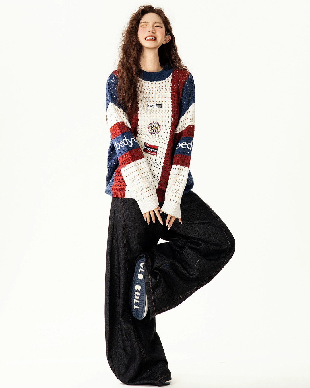 Varsity Crochet Knit
