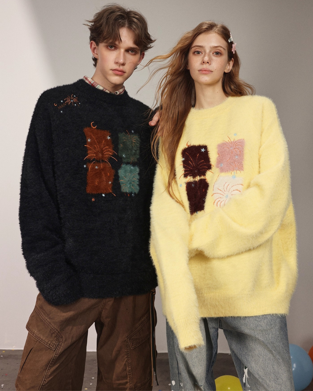 Firework Patch Knit Sweater