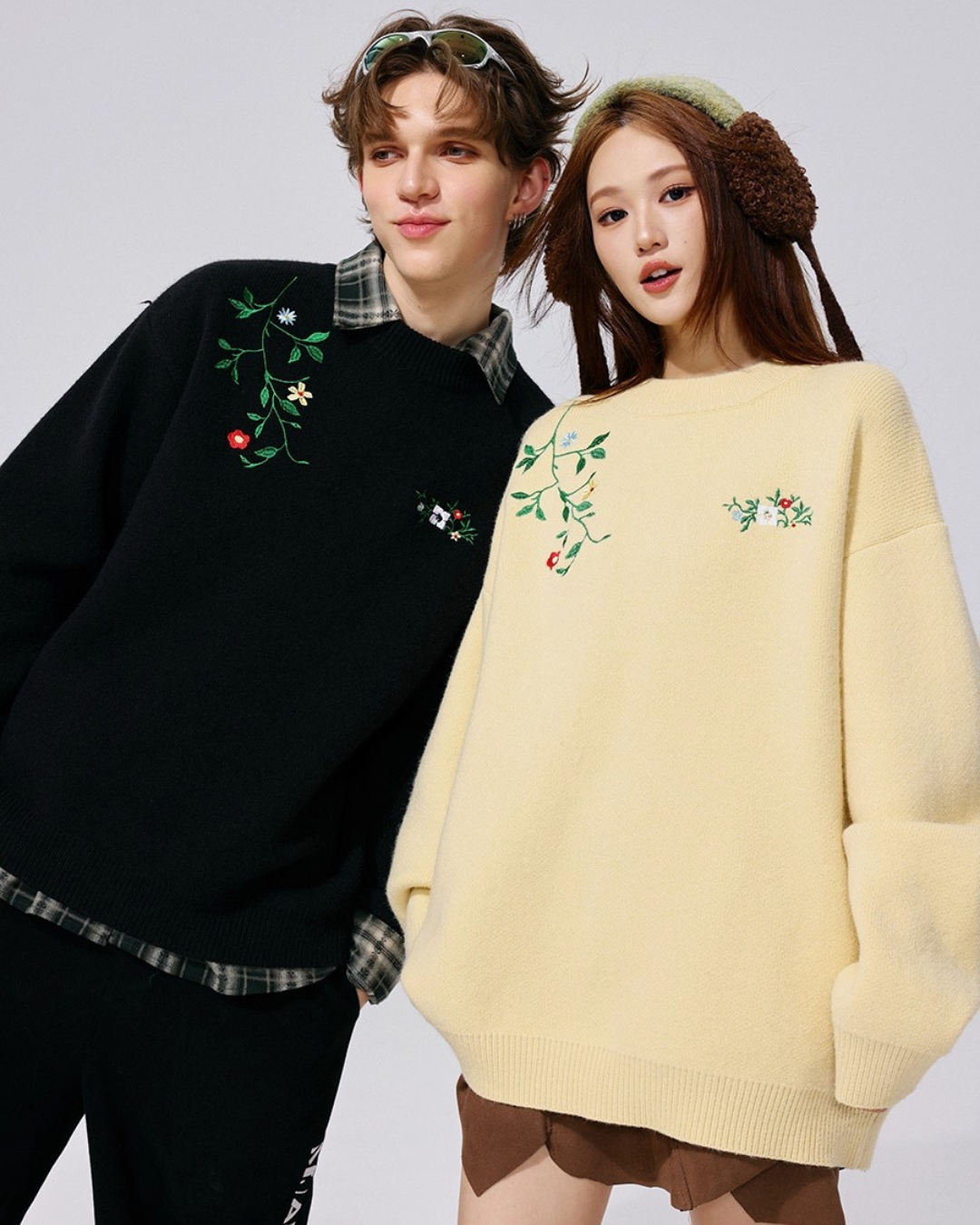 Floral Accent Knit Sweater