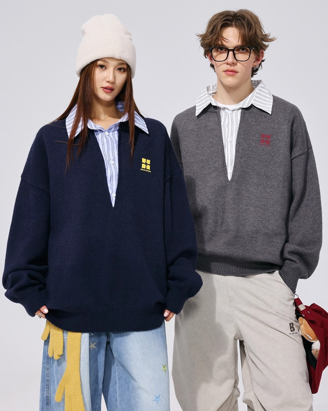 Layered Collar Knit Top