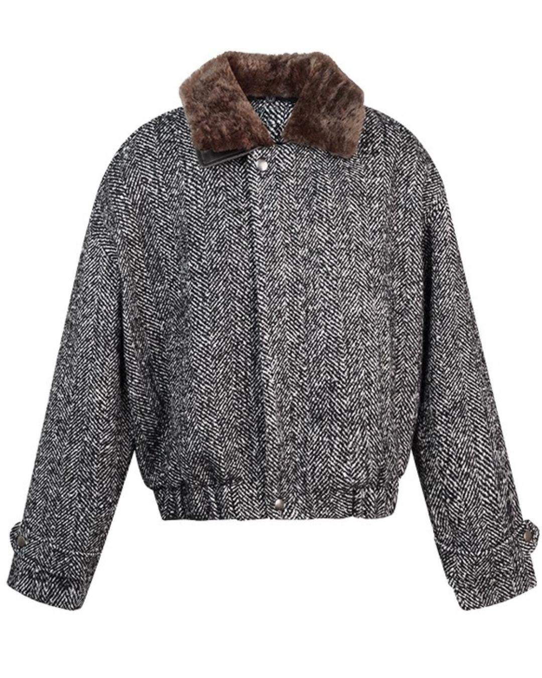 Tweed Biker Shearling Jacket