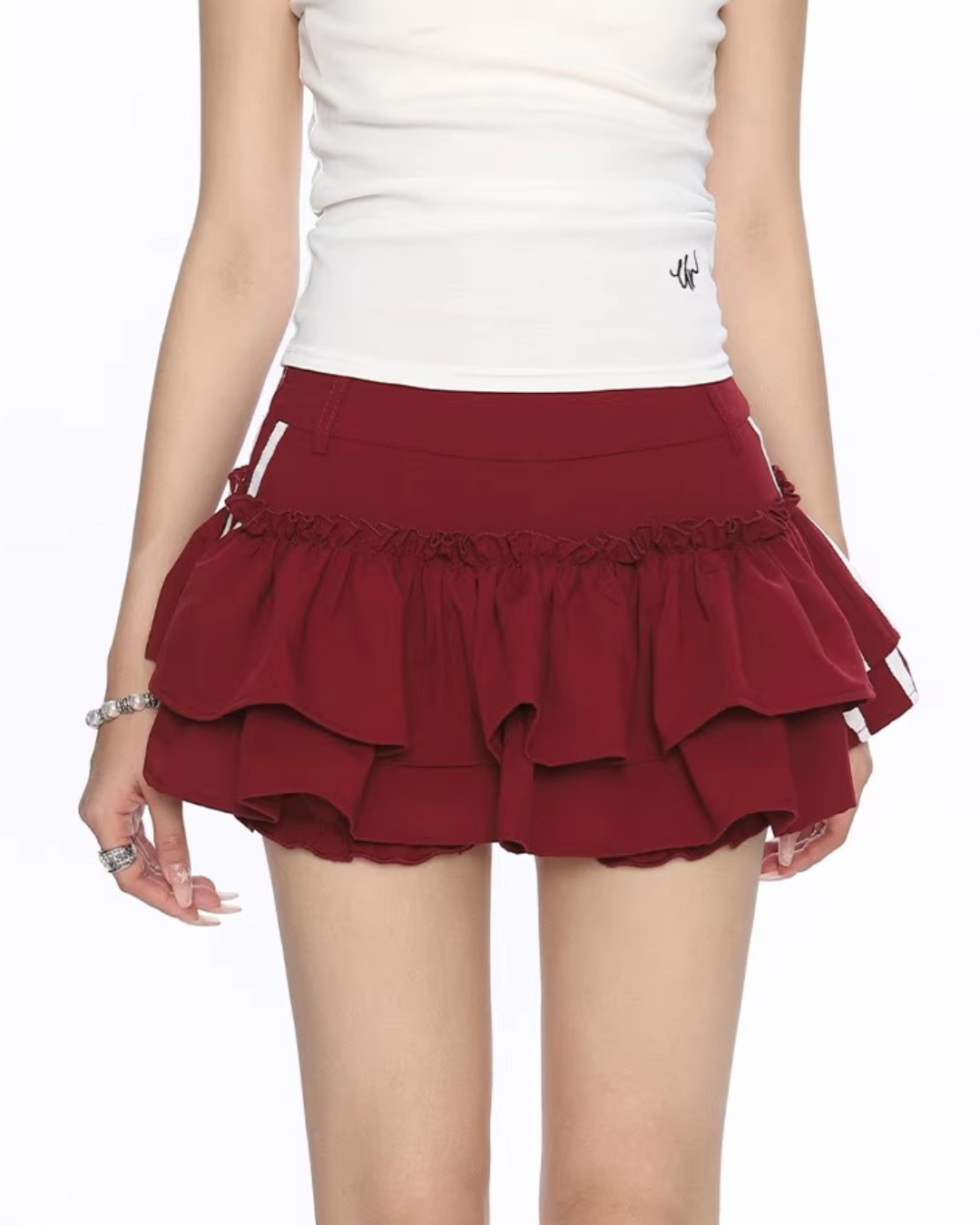 Sporty Frill Tiered Skirt