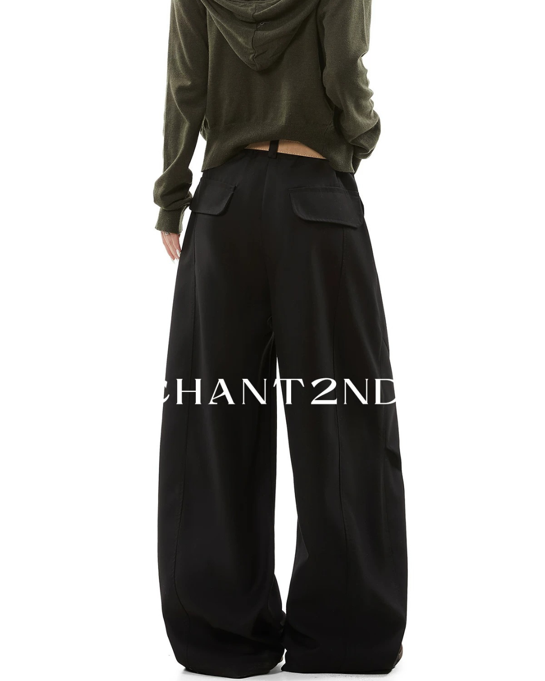 Curved Seam Barrel Trousers