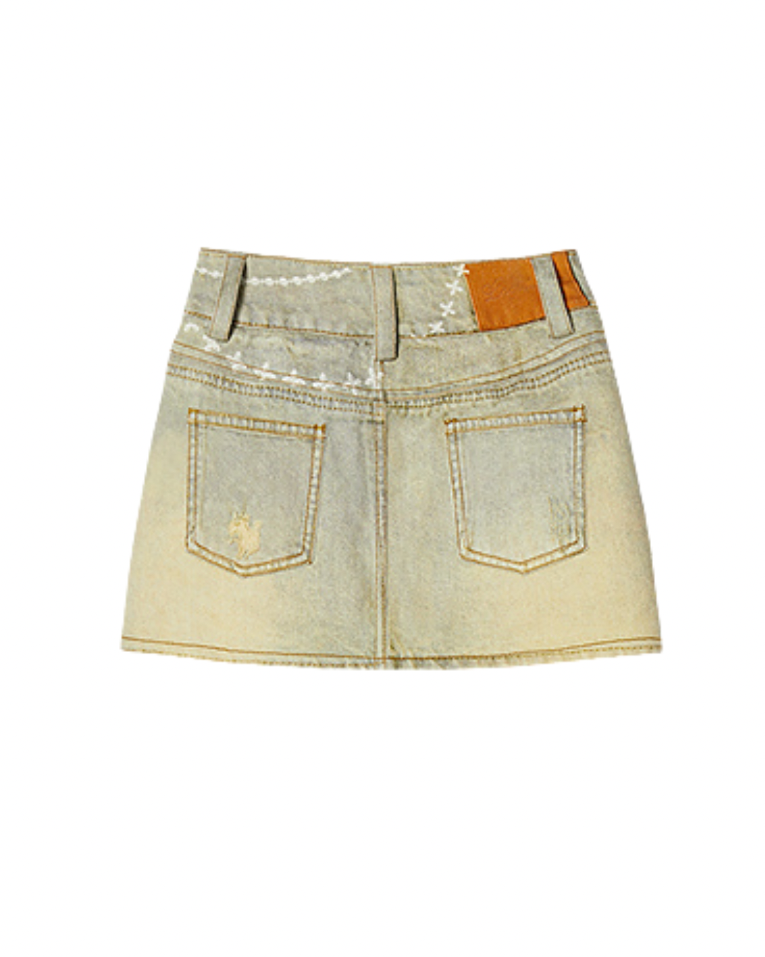 Grunge A-Line Denim Skirt