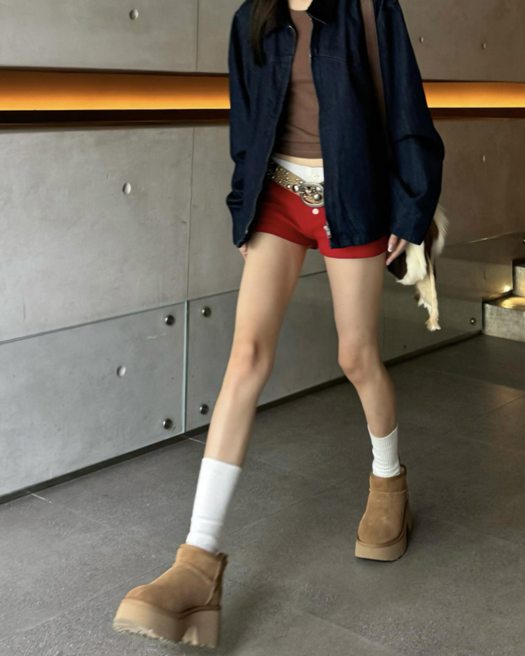 Thick-soled Mouton Short Boots