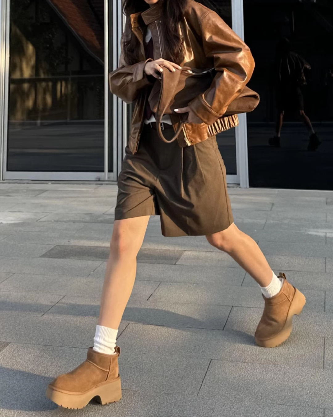 Thick-soled Mouton Short Boots