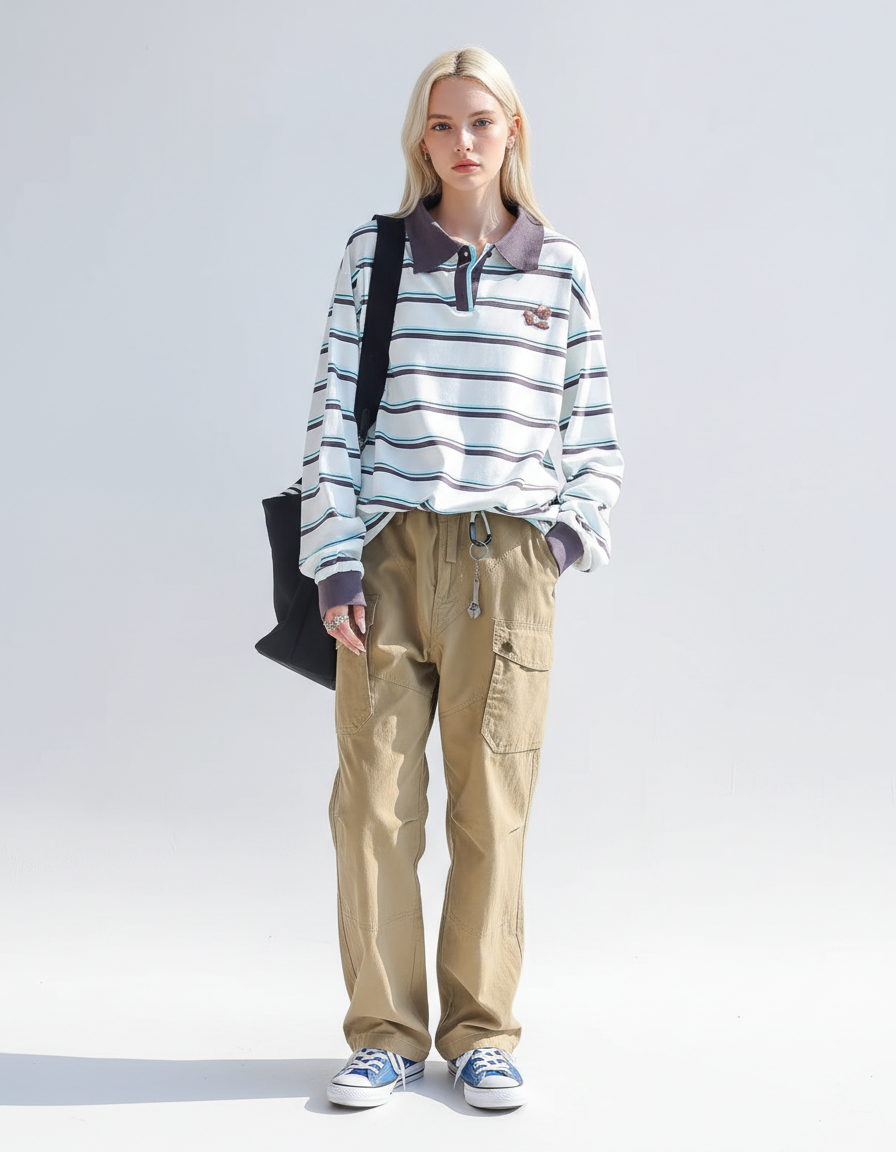 Retro Bear Emblem Polo