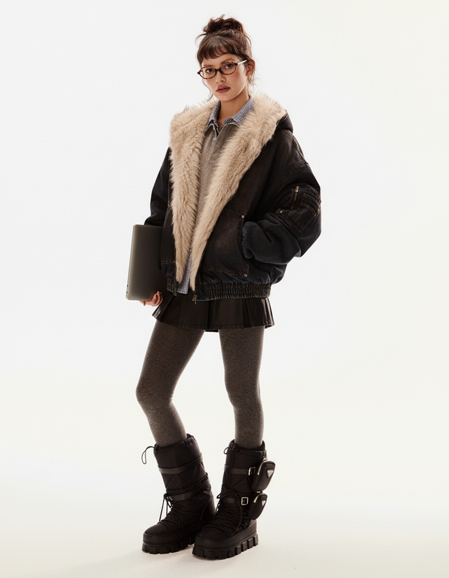 Vintage Fur Trim Jacket