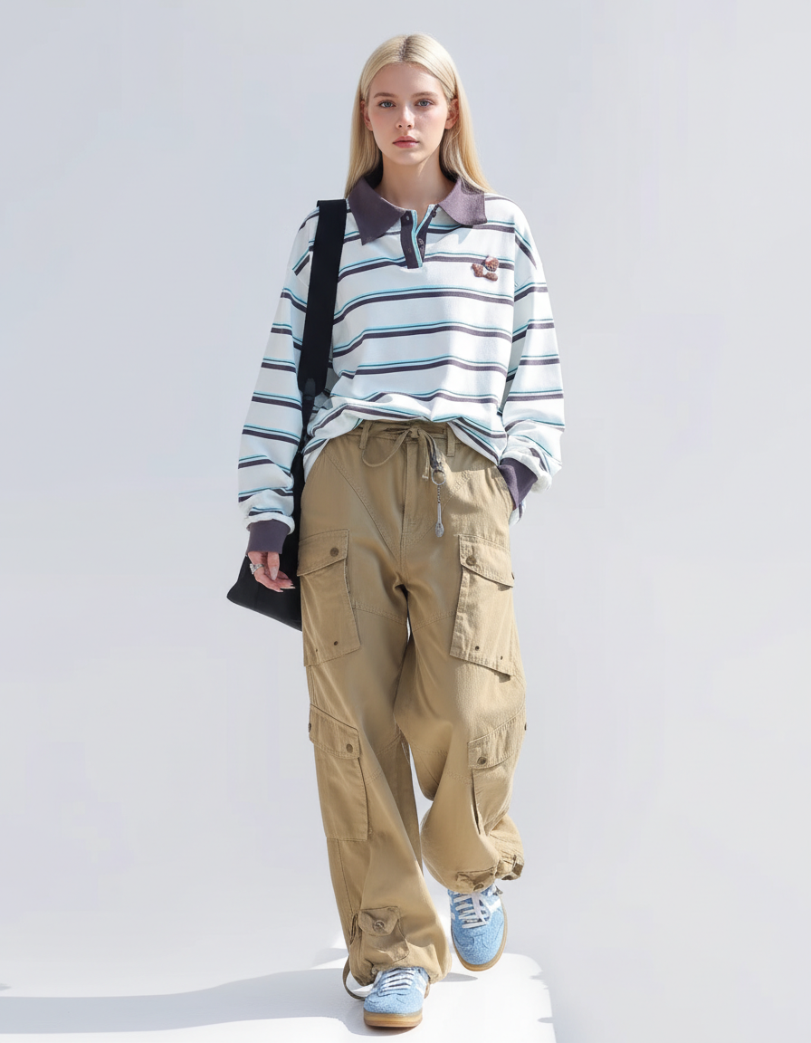 Retro Bear Emblem Polo