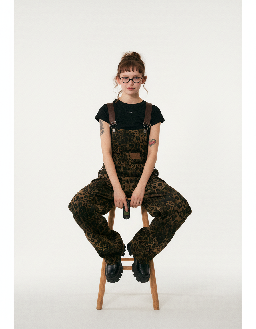 Leopard Print Overalls
