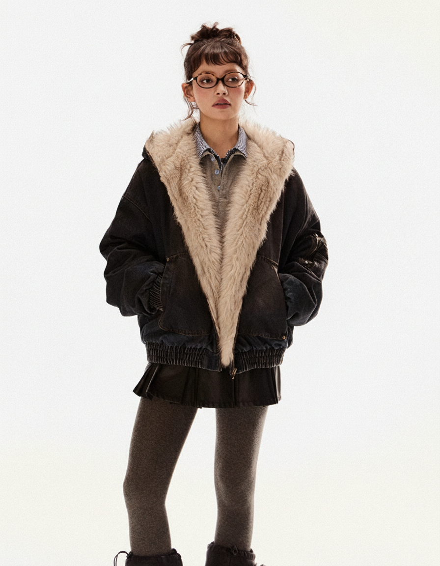 Vintage Fur Trim Jacket