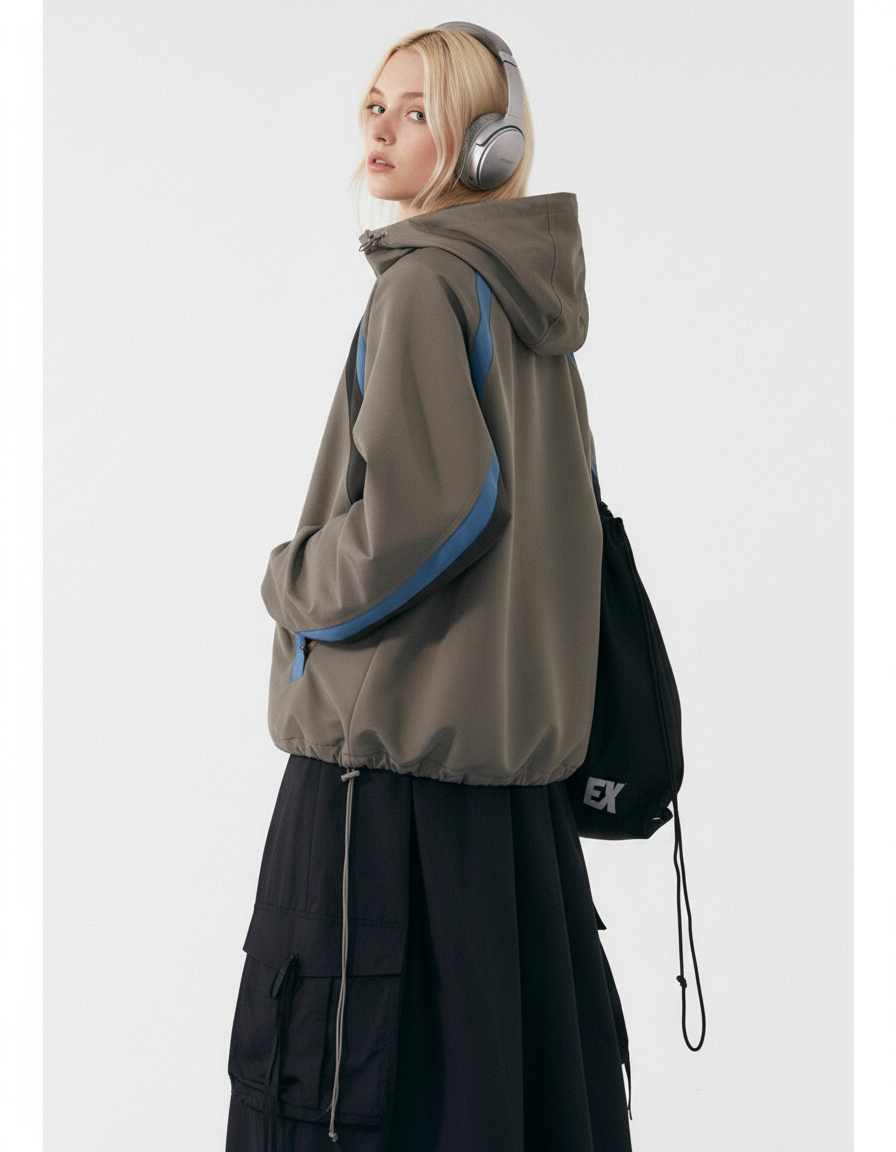 Color Block Track Jacket