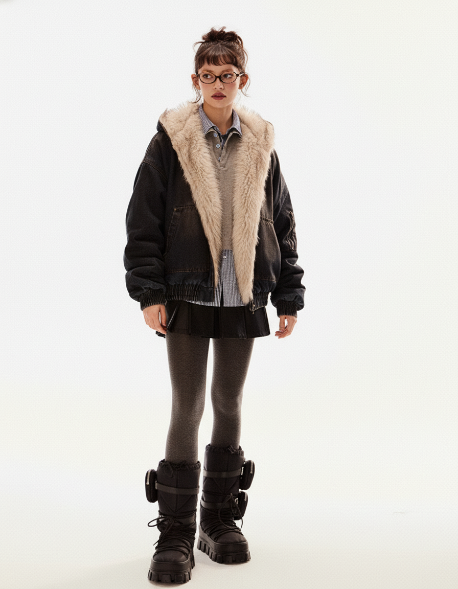 Vintage Fur Trim Jacket