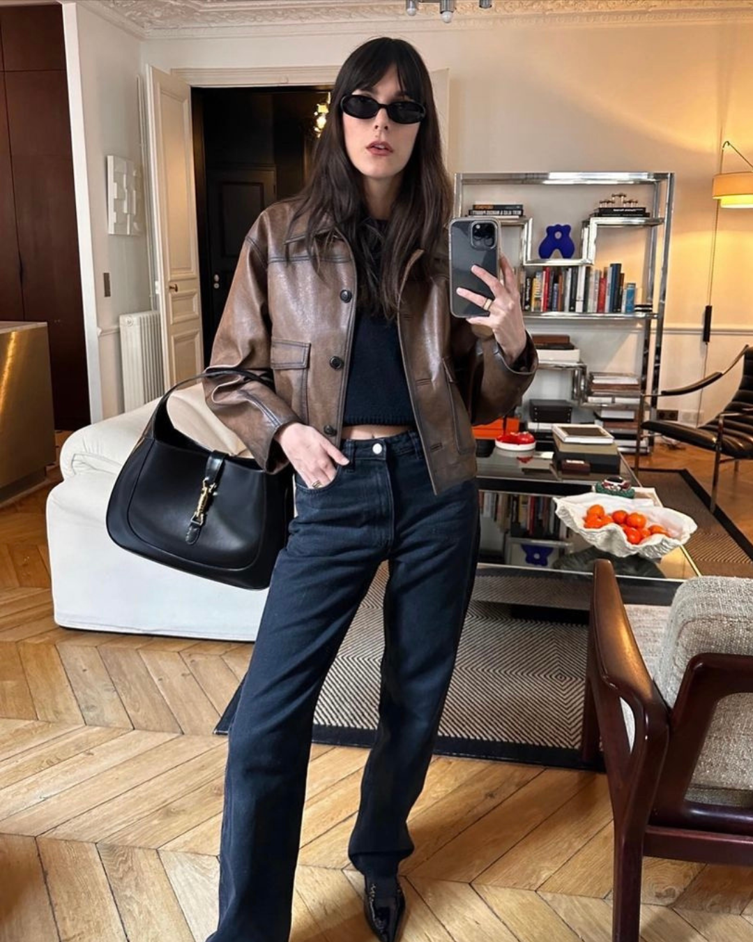 Vintage Brown Vegan Leather Jacket