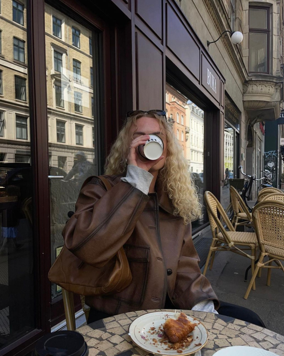 Vintage Brown Vegan Leather Jacket
